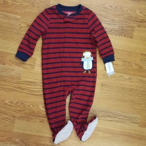 Carter's polyester zip-up footie pajamas, penguin